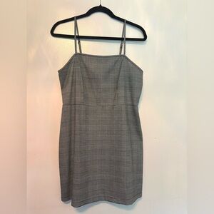 Forever 21 Gray Checkered Mini Dress
